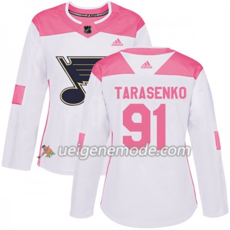 Dame Eishockey St. Louis Blues Trikot Vladimir Tarasenko 91 Adidas 2017-2018 Weiß Pink Fashion Authentic
